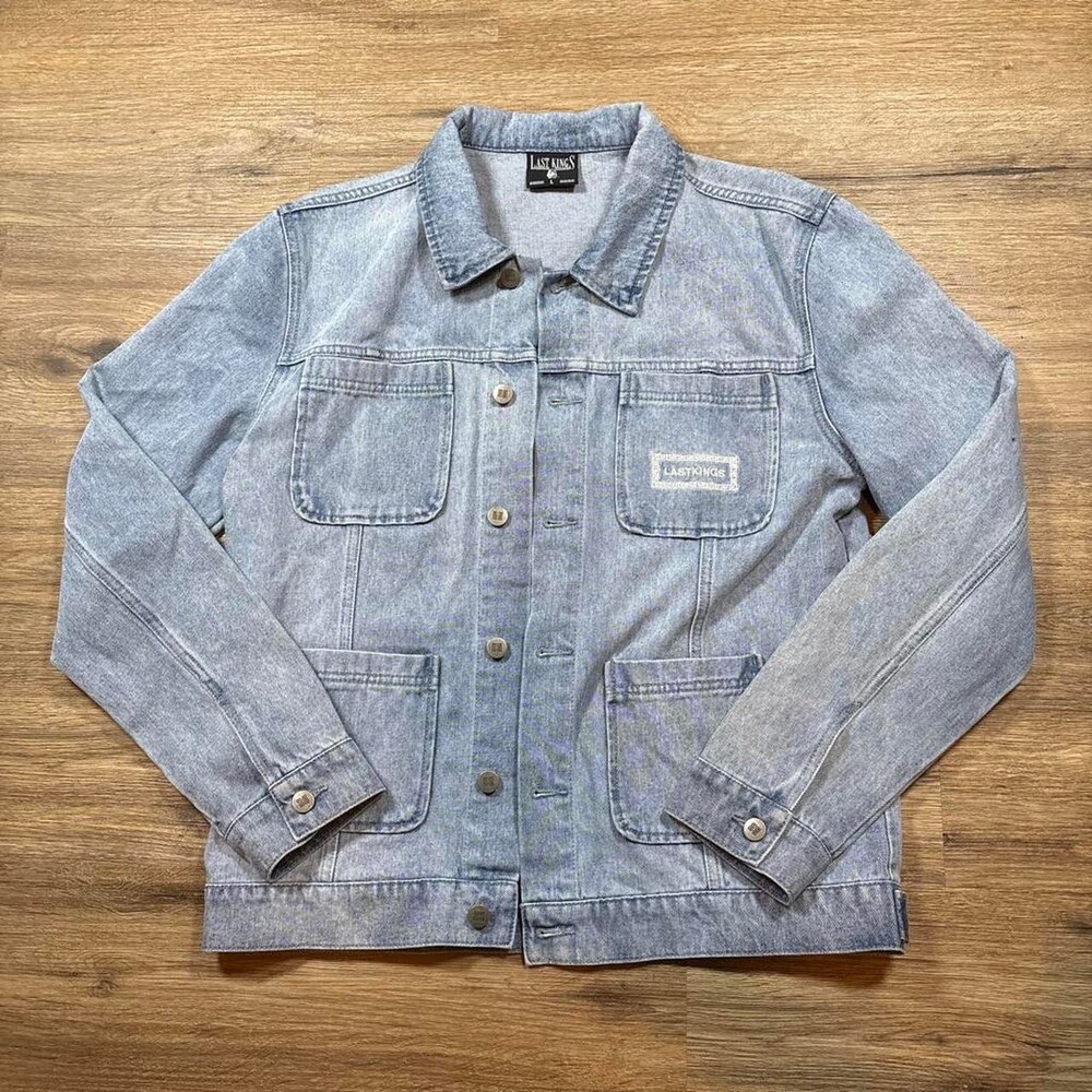 Last Kings‎ Men's Blue and Grey Jacket